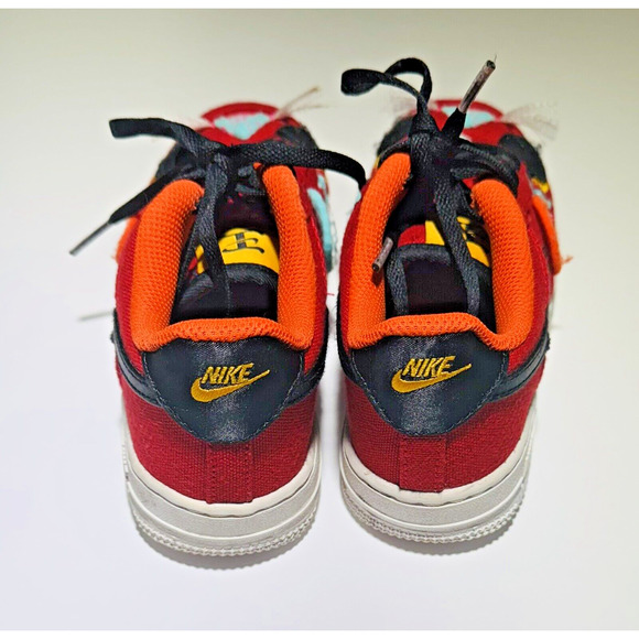 Nike Air Force One LV8 LOW CHINESE NEW YEAR RED, BLACK, ORANGE, YOUTH SIZE 1.5 - Picture 2 of 12